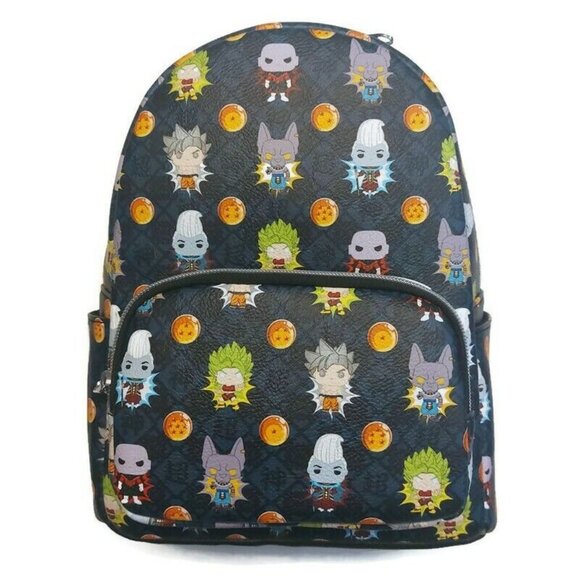 Funko Handbags - Funko Pop Dragonball Z Super MINI Backpack Black Multi-Color 11" x 9" Ages 8+